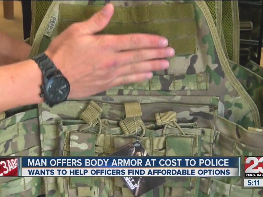 Bakersfield man offers at cost body armor for police officers across