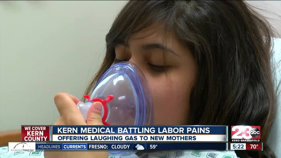 Kern Medical using laughing gas during labor Bakersfield, CA